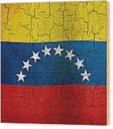 Grunge Venezuela Flag Wood Print