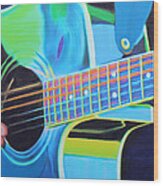 Guitar Man Wood Print