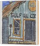 Gulf Oil Warehouse 2 Wood Print