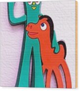 Gumby And Pokey B F F Wood Print