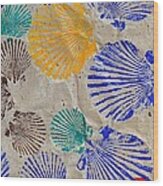 Gyotaku Scallops - Shellfish Apetite Sushi Wood Print