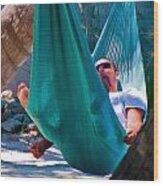 Island Hammock Time Wood Print