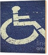 Handicapped Parking Space Wood Print