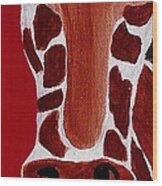 Happy Giraffe Wood Print