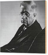 Harold L. Ickes Wearing Glasses Wood Print