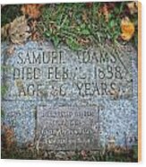 Hdr 1800s Grave Marker Wood Print