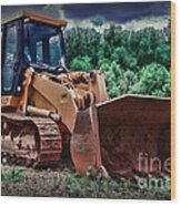 Heavy Construction Equipment - Bulldozer Wood Print