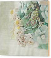 Heirloom Bridal Bouquet Wood Print