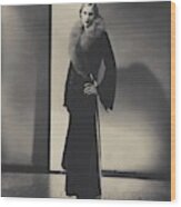 Helen Lyons Wearing A Vionnet Dress Wood Print