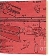 Henry Rifle Patent Drawing Wood Print