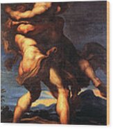 Hercules And Antaeus Wood Print