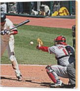 Cleveland Indians Baseball Game Wood Print