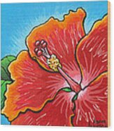 Hibiscus 06 Wood Print