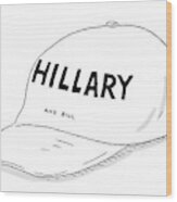Hillary And Bill Wood Print