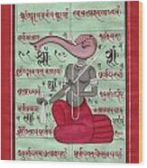 Hindu God Ganesha Elephant God India Tantra Mantra Yoga Vedic Wood Print