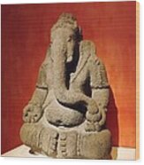 Hindu Statue God Ganesha Wood Print