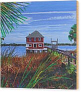 Historic Ormond Boathouse Wood Print