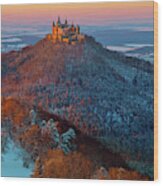 Hohenzollern In  Winter Mood Wood Print