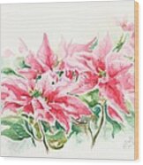 Holiday Flowers Wood Print