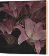 Holiday Lilies Wood Print
