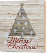 Holiday Sayings V On Wood Wood Print