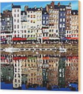 Long Horizontal Abstract - Honfleur Artists Village Wood Print