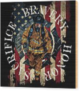 Honor Bravery Sacrifice Wood Print