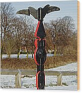 Horninglow Linear Park Signpost Wood Print