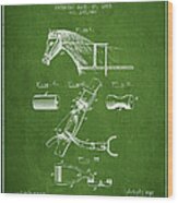 Horse Harness Loop Patent From 1885 - Green Wood Print