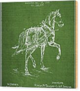 Horse Harness Patent From 1885 - Green Wood Print