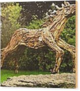 Horse Wood Print
