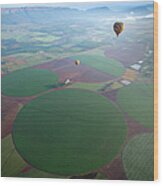 Hot Air Ballooning, South Africa Wood Print