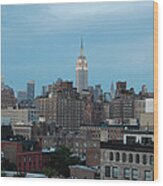 Hudson River 6 Empire State Building Wood Print