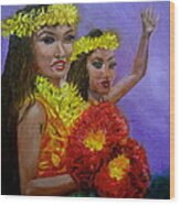 Hula Lessons Wood Print