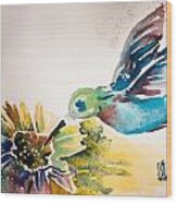 Hummingbird Wood Print