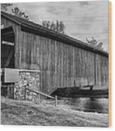 Hunsecker's Mill Bridge Wood Print