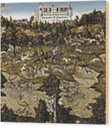 Hunting In Honor Of Charles V Near The Castle Of Torgau Wood Print