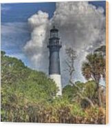 Hunting Island Light Wood Print