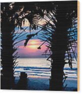 Hunting Island Sunrise Wood Print