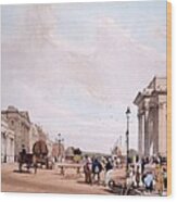 Hyde Park Corner, Looking Wood Print