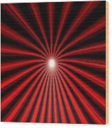 Hyperspace Red Portrait Wood Print