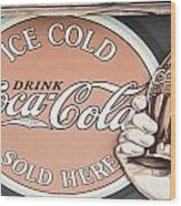 Ice Cold Coke Wood Print