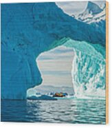 Iceberg Arch - Greenland Travel Photograph Wood Print