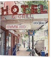 Iconic Landmark Humming Bird Hotel And Grill In New Orelans Louisiana Wood Print