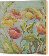 Impressionist Floral Painting Wood Print