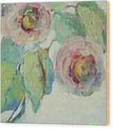Impressionist Roses Wood Print