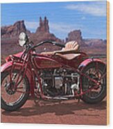 Indian 4 Sidecar 2 Wood Print