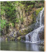 Indian Brook Falls Wood Print