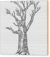 Ink Tree Wood Print