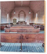 Inside The Bodie Church Wood Print